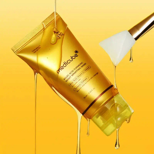 ماسک شب مدی کیوب زردچوبه و کوجیک اسید اصل کره