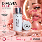 خرید هایلایتر های استیکی دیوستا ۳ کاره (Divesta) مخصوص چشم، لب و گونه